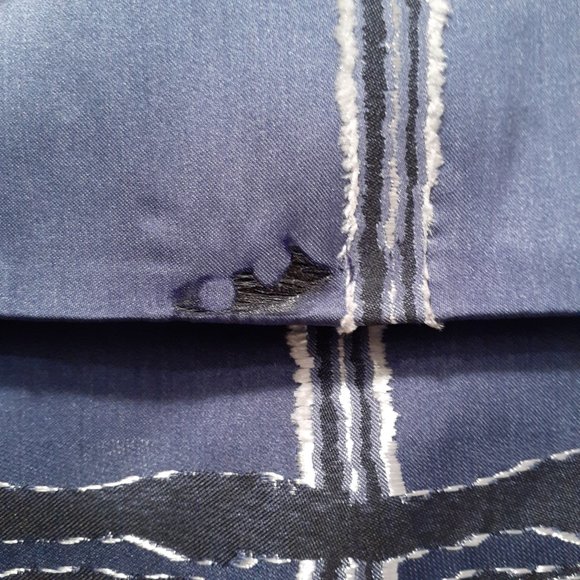 CHICO'S Classy Shiny Texture Blue and Silver Jacket Blazer - Size 1 (8 Medium) - Picture 10 of 11